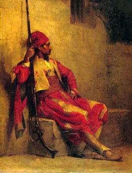 Arab or Arabic people and life. Orientalism oil paintings  535